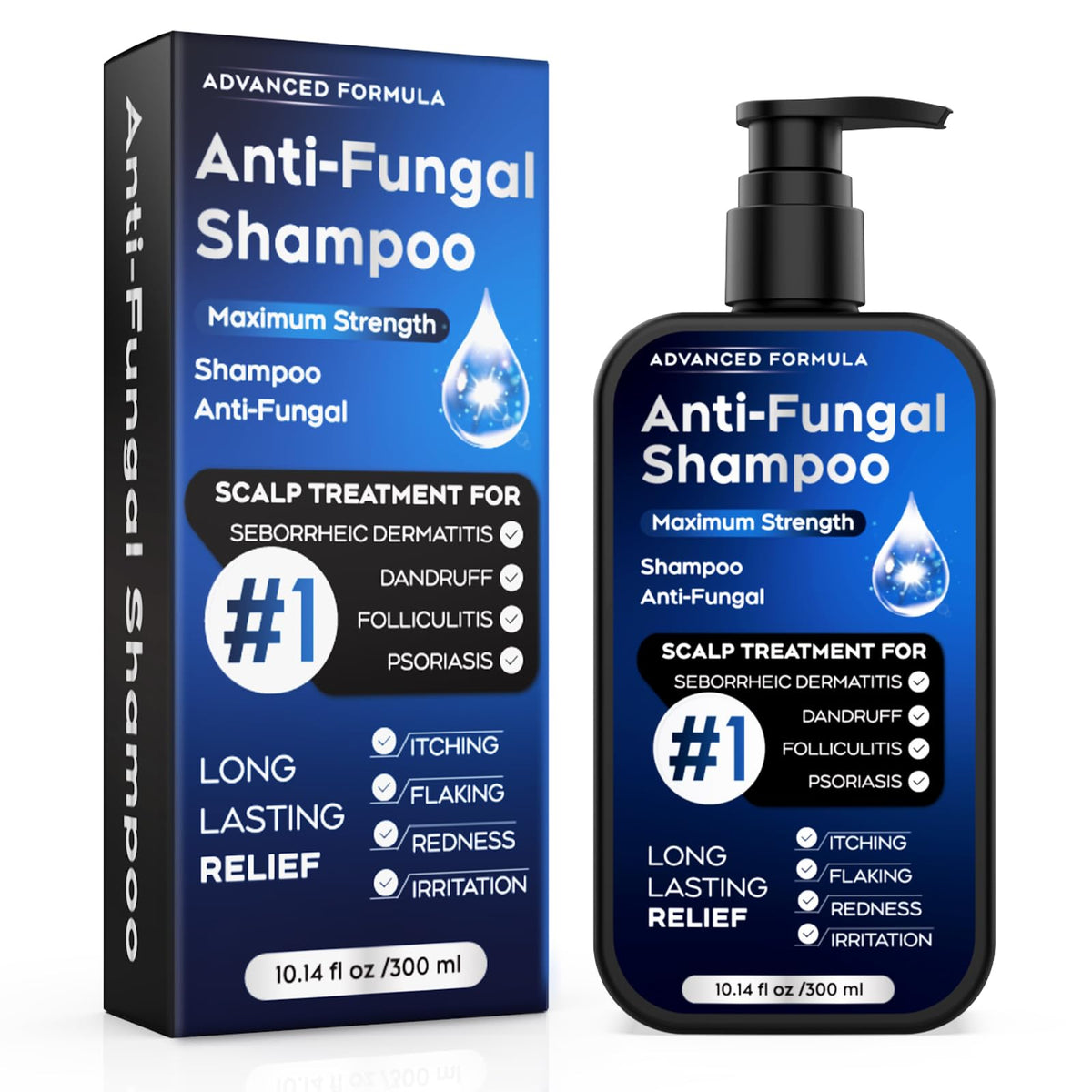 Oely anti-dandruff shampoo bottle pour, supports scalp care and relief