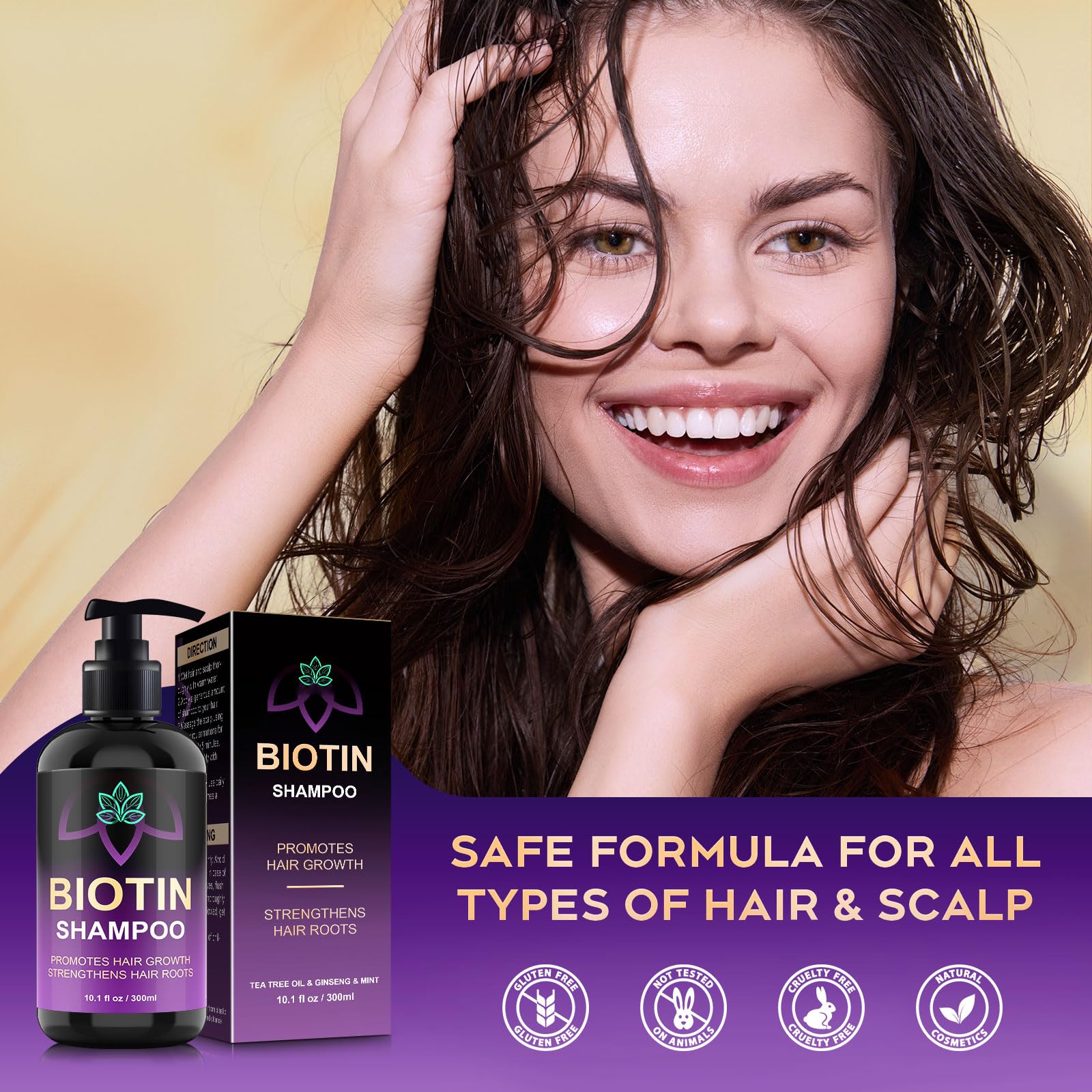 Oely Biotin and coconut oil blend supports density and resilience.