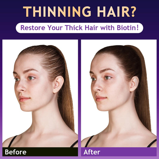 Oely Biotin Hair Growth Shampoo pour shows smooth distribution.