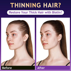 Oely Biotin Hair Growth Shampoo pour shows smooth distribution.