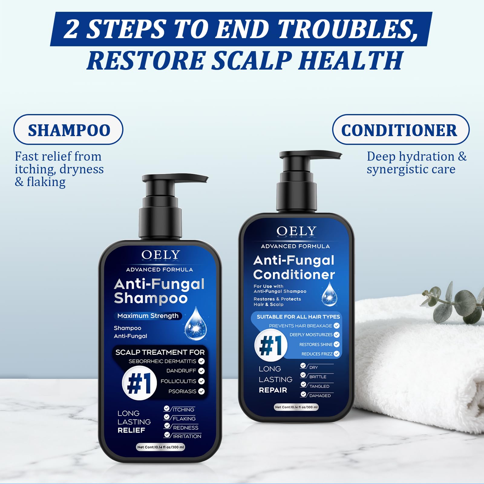 Oely daily scalp care routine image suggesting healthier hair potential