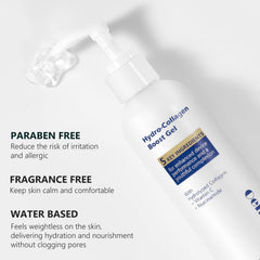 Oeneis Hydro-Collagen Boost Gel demonstrates lightweight hydration for daily use.