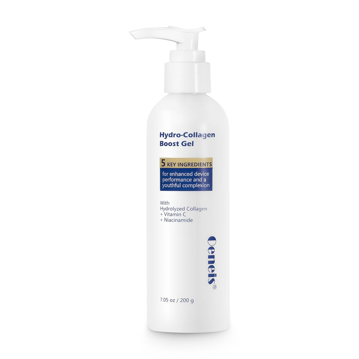 Oeneis Hydro-Collagen Boost Gel bottle shows fragrance-free formula for sensitive skin.