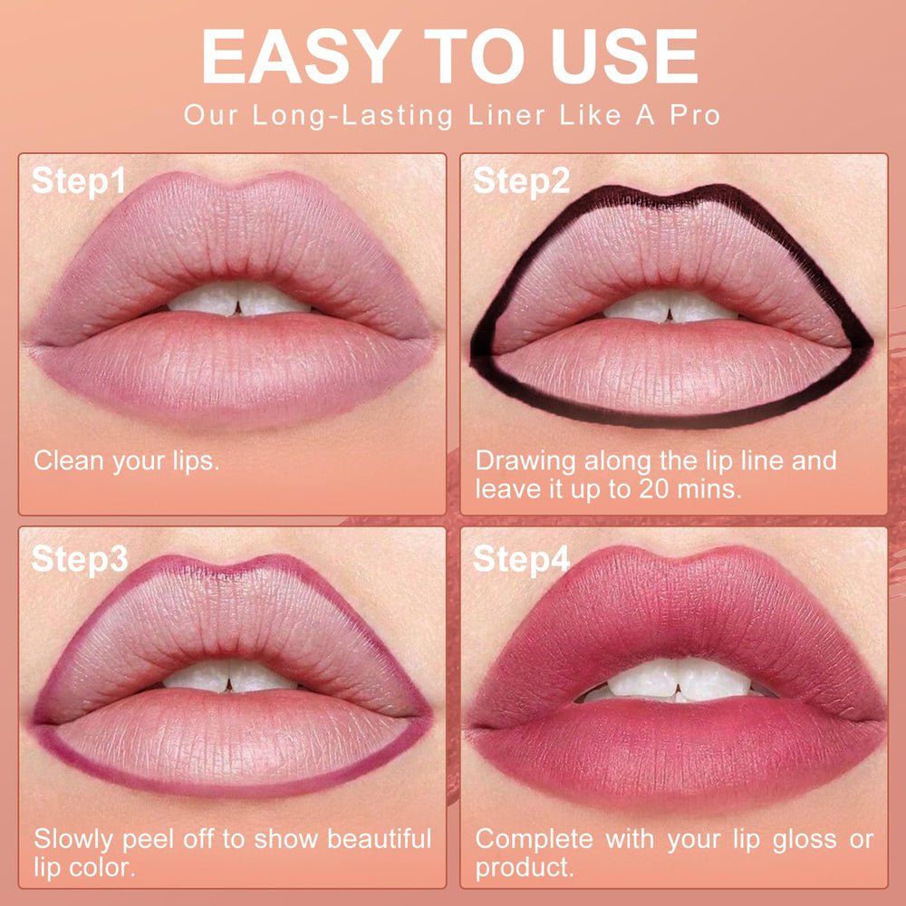 OETUIOW after peel image with defined lip line and long-lasting matte color benefit