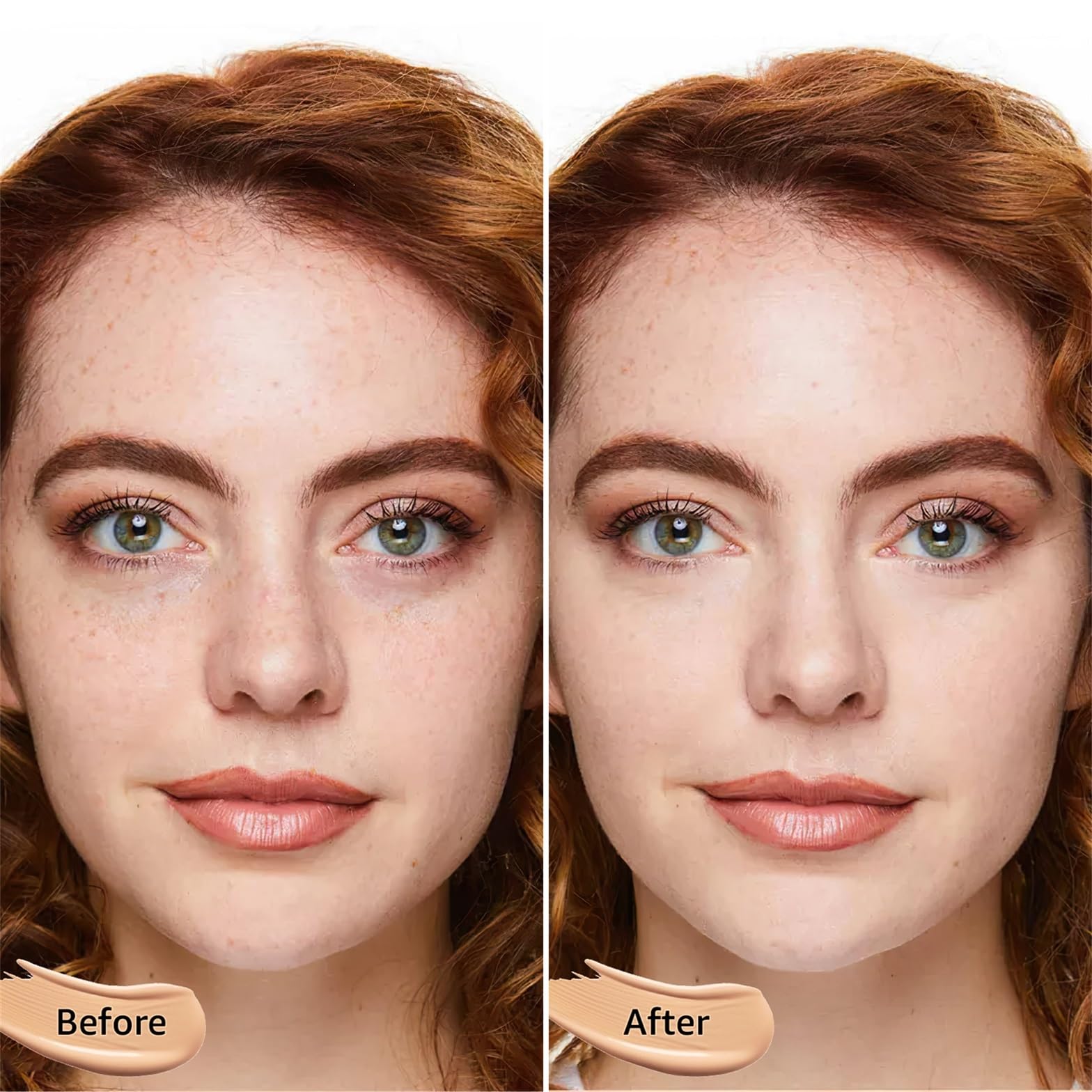 OETUIOW CC cream texture close-up highlights breathable, lightweight formula.