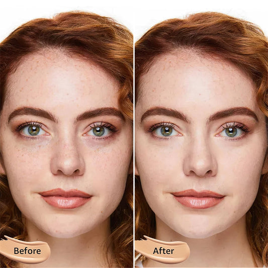 OETUIOW CC cream texture close-up highlights breathable, lightweight formula.