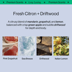 OffCourt bottle label highlights prebiotic odor balance for lasting freshness.