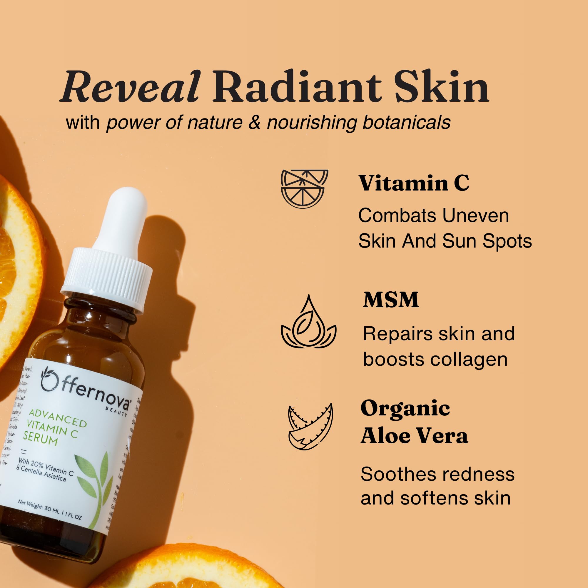 Offernova hyaluronic acid serum application delivering deep hydration