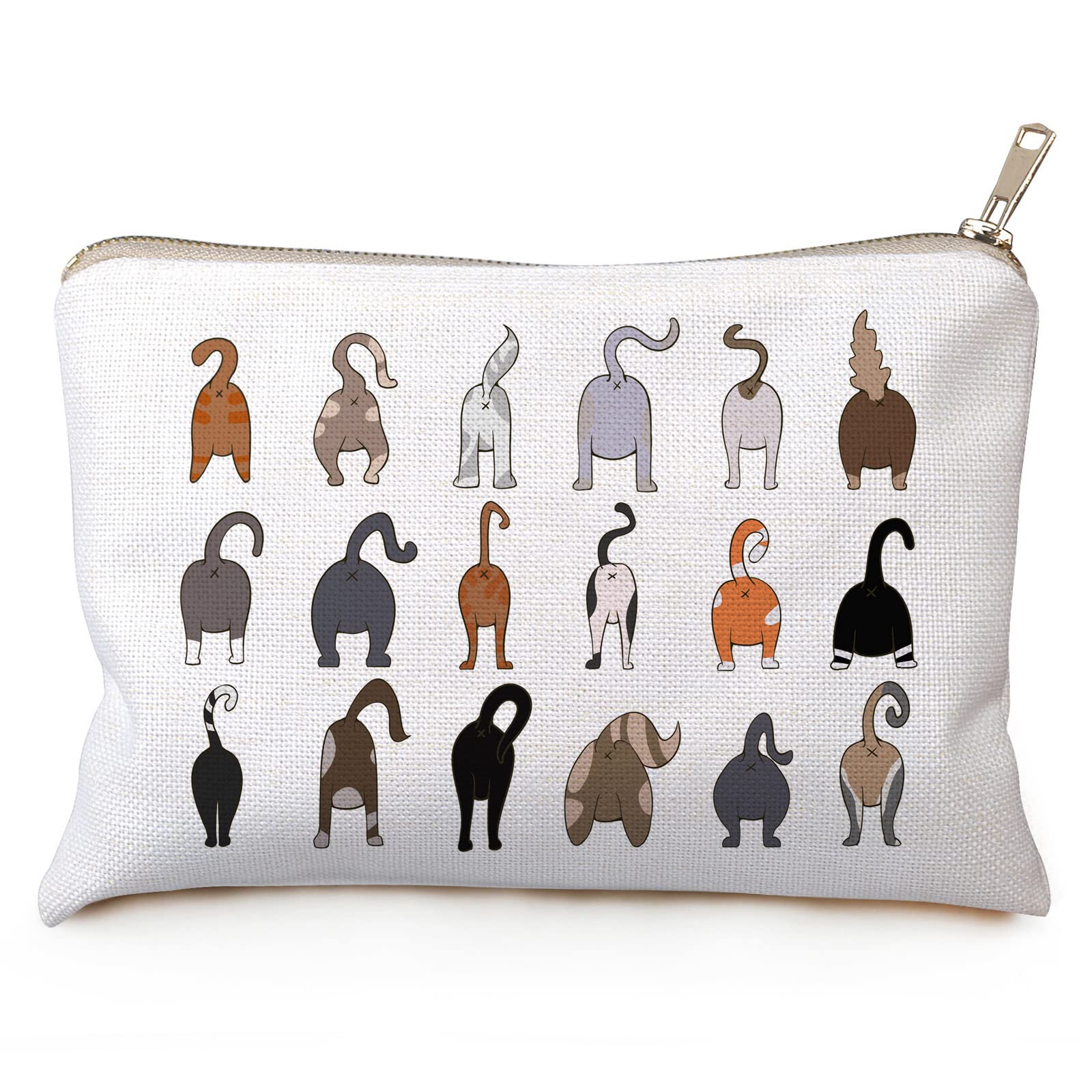 OFlyDesigns Doodle Cat Butt makeup bag with playful print for everyday organization