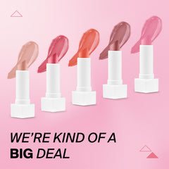 Ofra Pink Shimmer application demonstrates smooth glide and bold color.