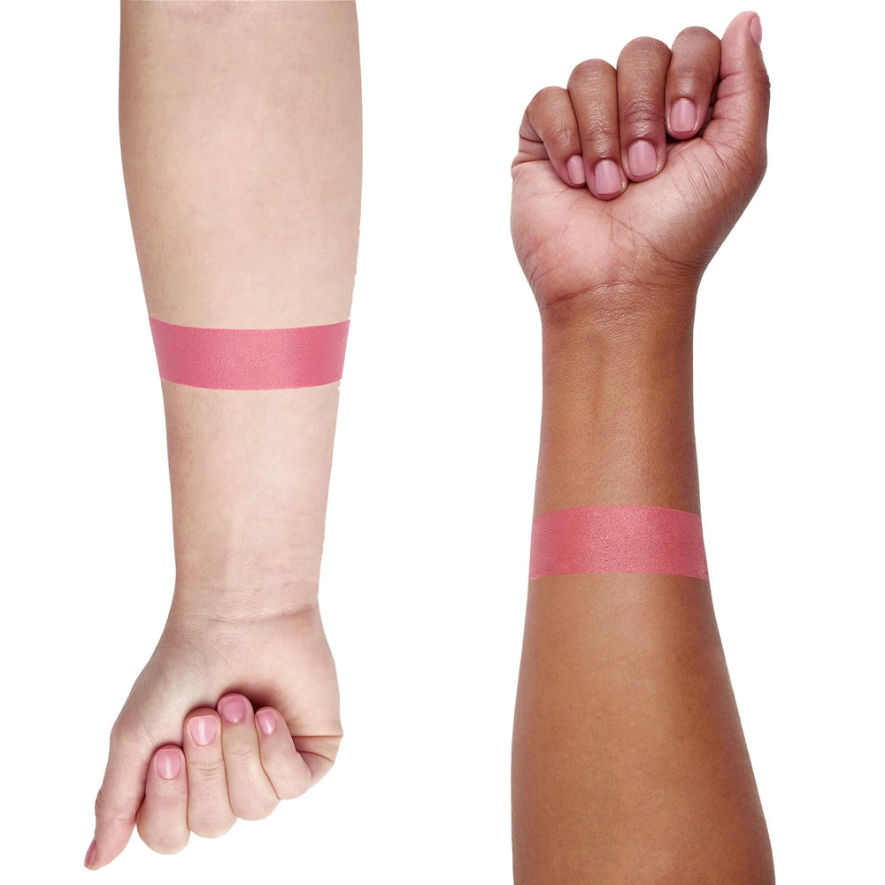 Ofra Pink Shimmer pigmentation swirl indicates rich color payoff.