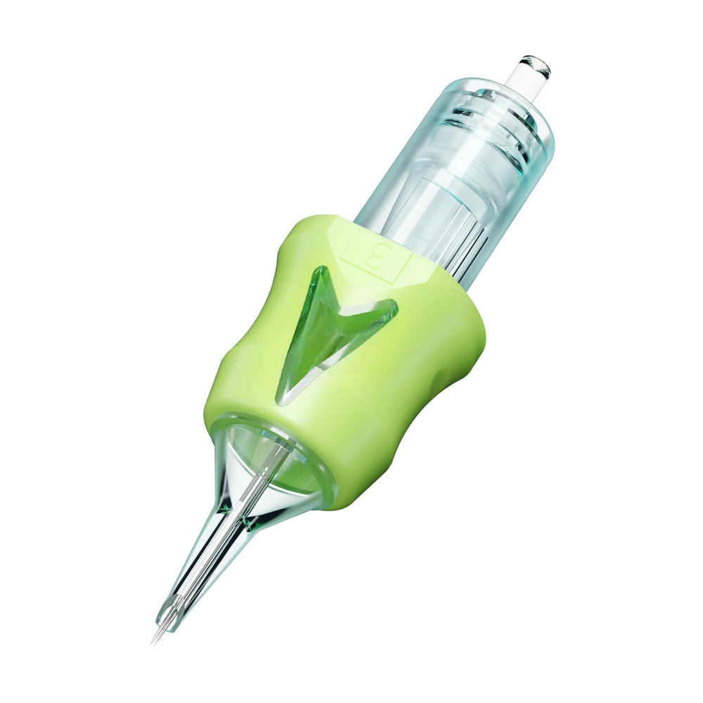 OG PRODUCE tattoo cartridge needles 20pcs packaging shows a sterile, organized professional kit.