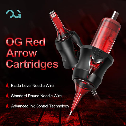 OG PRODUCE tattoo cartridge needles 20pcs round shader ink flow promotes smooth application