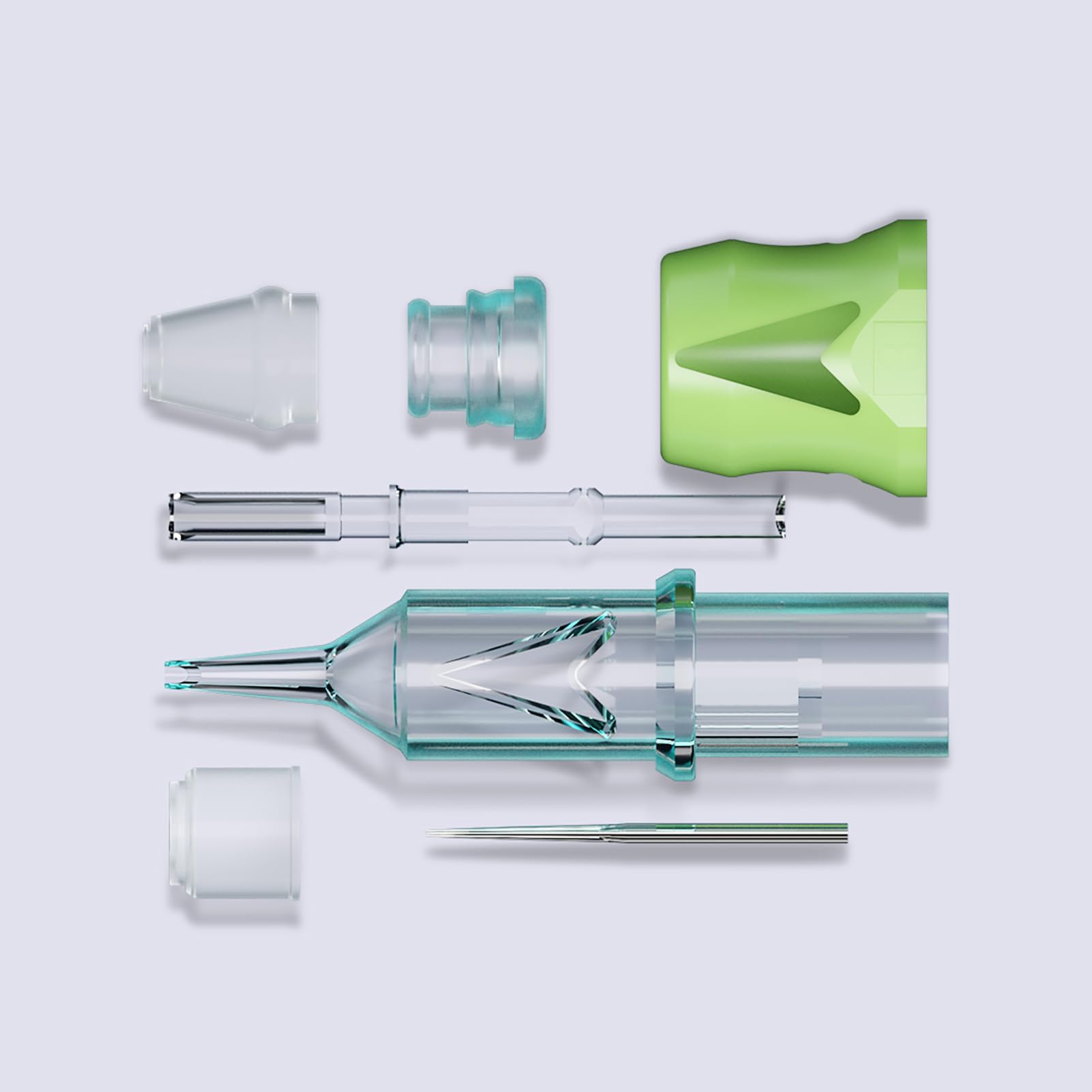 OG PRODUCE ABS clear cartridge showcases ink flow for accurate needle performance
