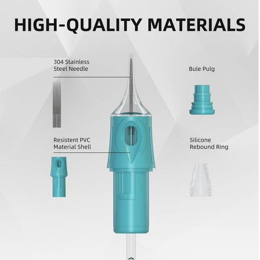 OG PRODUCE curved-slope design needles deliver smooth ink flow.