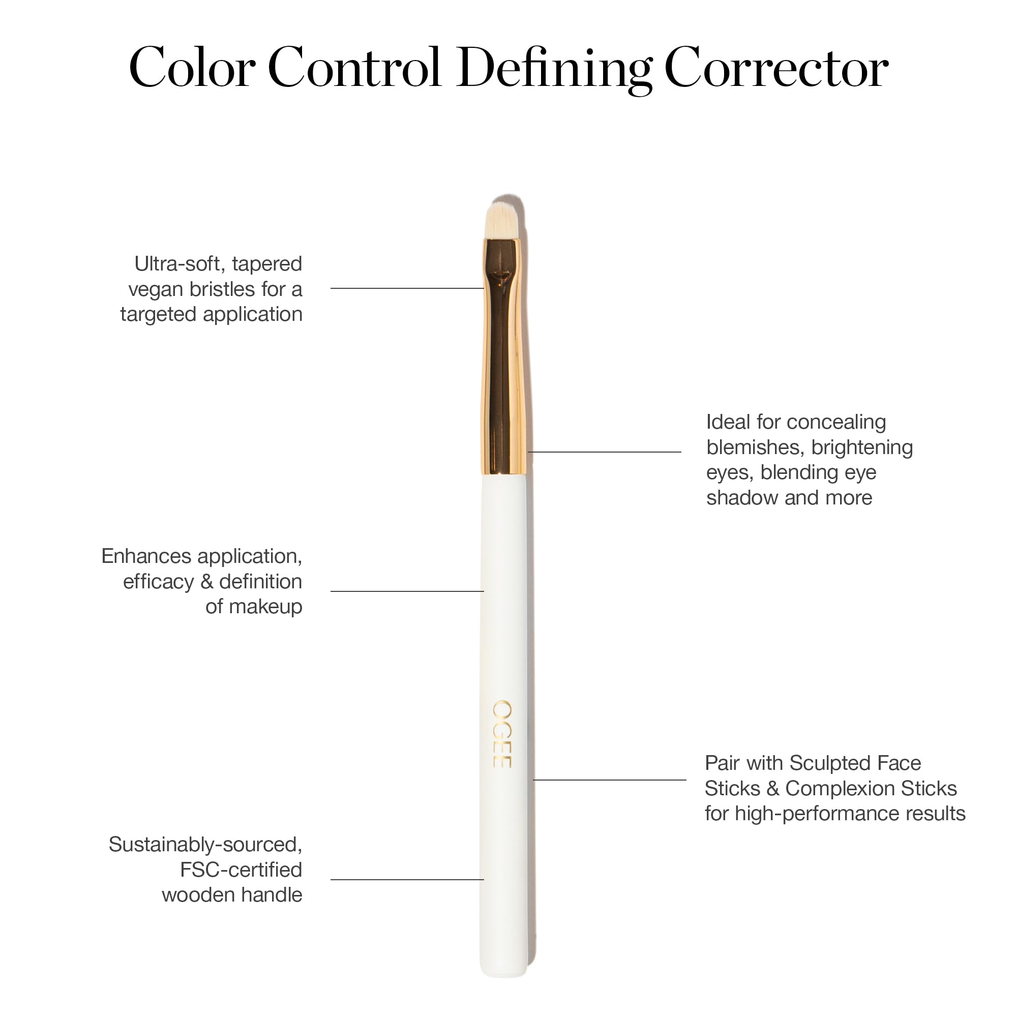 Ogee Base Brush for blending liquids to even, natural-looking skin.