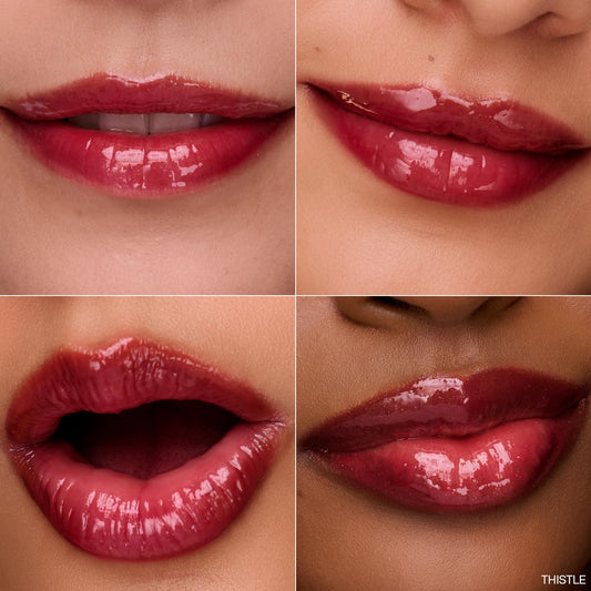 Ogee Beyond Clean Lip Gloss in Thistle for hydrating shine