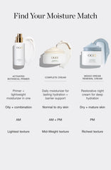 Silky texture visible on skin, non-greasy finish from Ogee moisturizer.