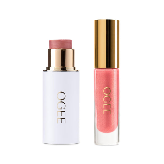 Ogee Carnelian Face Stick delivers a luminous coral glow for natural radiance.
