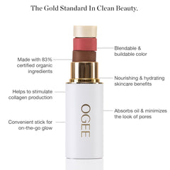 Ogee Face Stick Radiant Blush Stick adds a subtle flush and blendable color