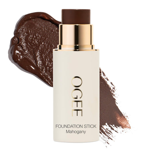 Ogee foundation-stick mahogany packaging highlights shade and 70% organic ingredients