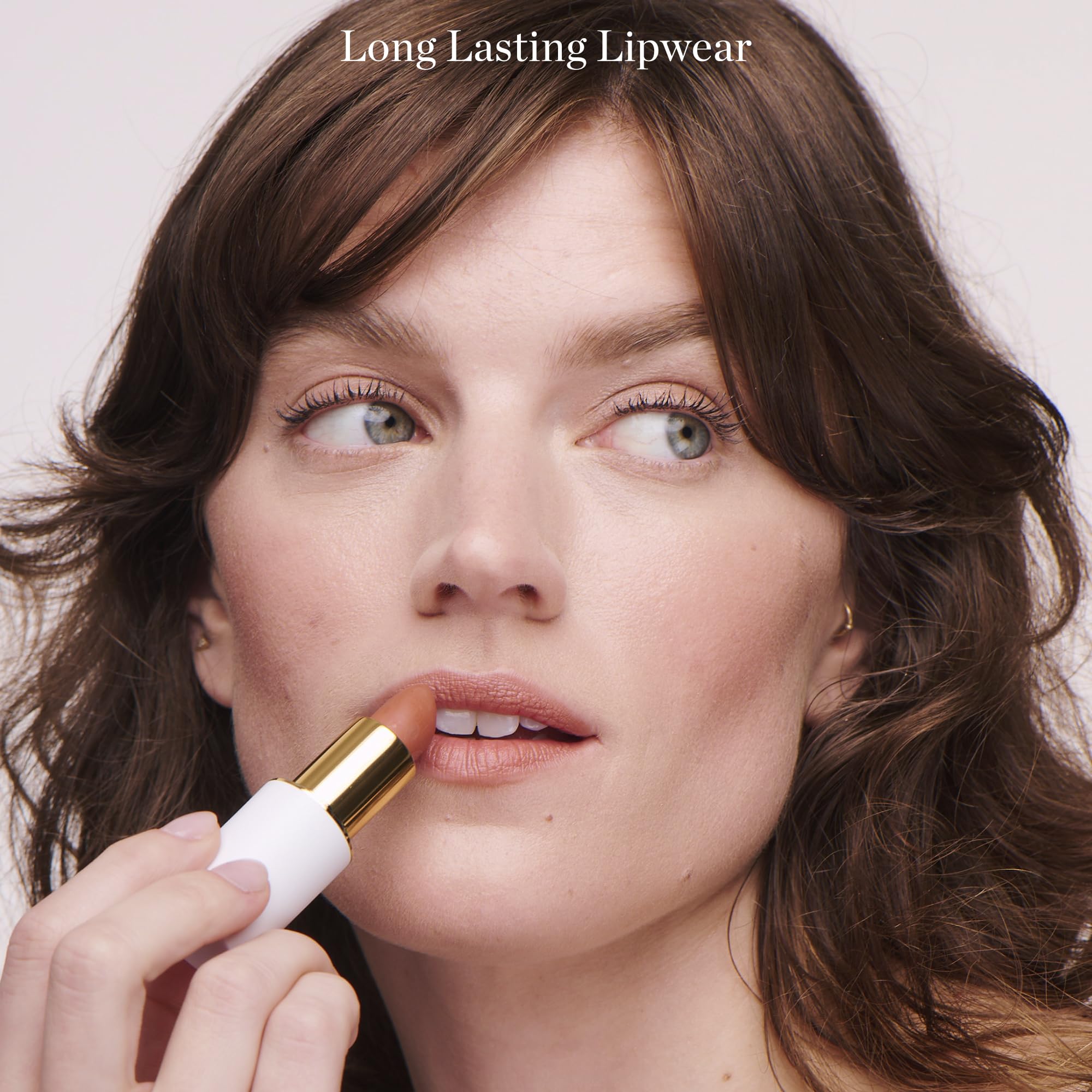 Close-up of Ogee lipstick texture showing smooth, hydrated look.
