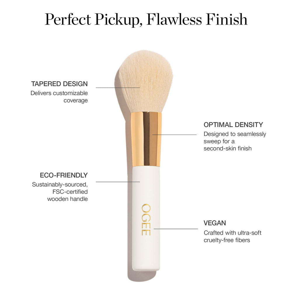 Ogee Makeup Cleanser for gentle makeup removal and brush cleansing.