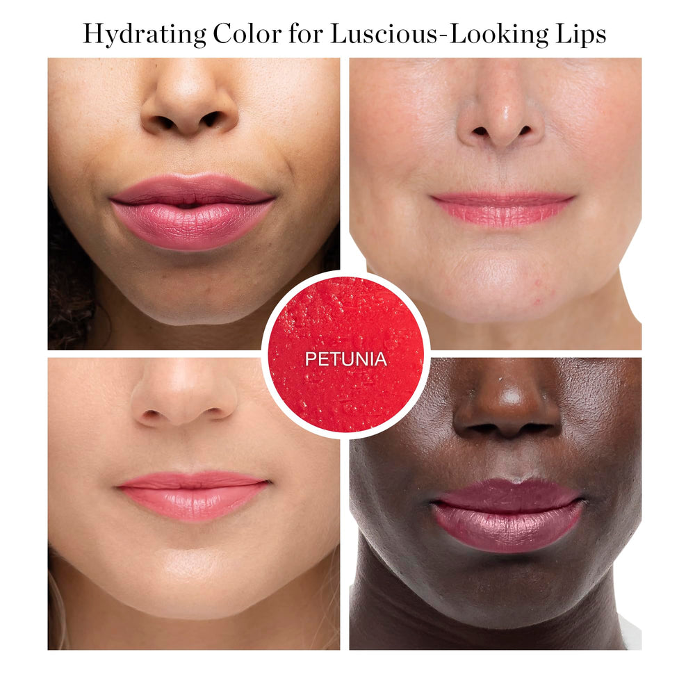 Ogee Petunia lip oil application glide captures smooth, even color