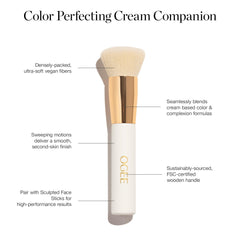 Ogee Powder Brush for effortless powder pickup and customizable coverage.