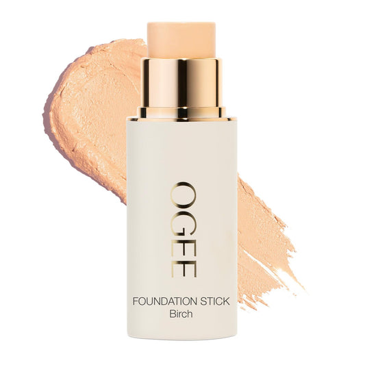 Ogee Sculpted Complexion Foundation Stick Birch 0.25N packaging highlights premium organic formula