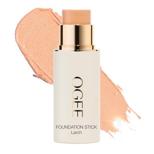 Ogee Sculpted Complexion Foundation Stick in Larch 2.25C creates an even, breathable skin tone.