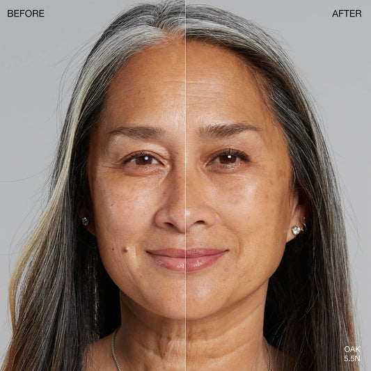 Ogee foundation on skin demonstrates blend and natural finish for everyday wear.