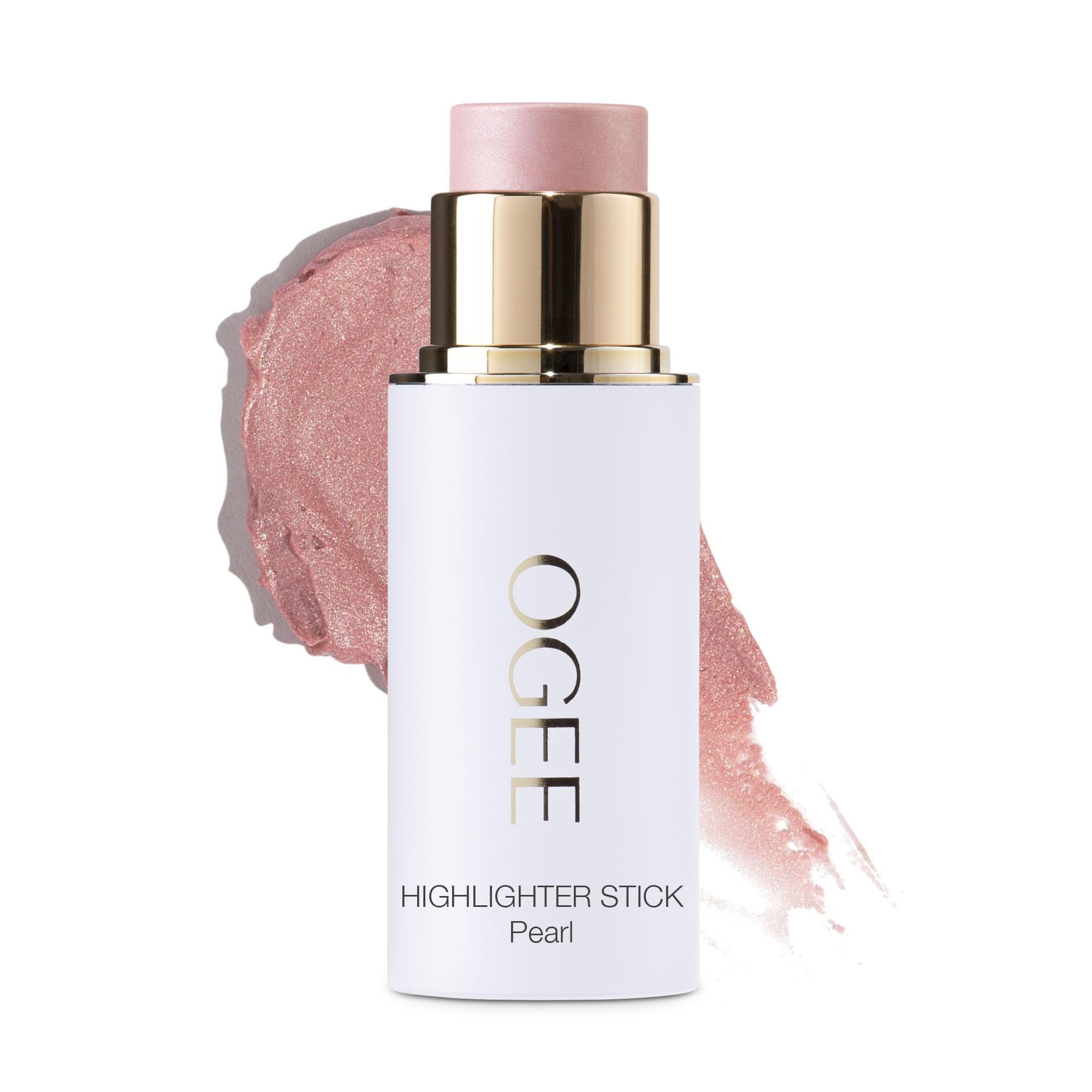 Ogee Sculpted Face Stick Pearlescent Peony Shimmer packshot highlights a natural, radiant glow