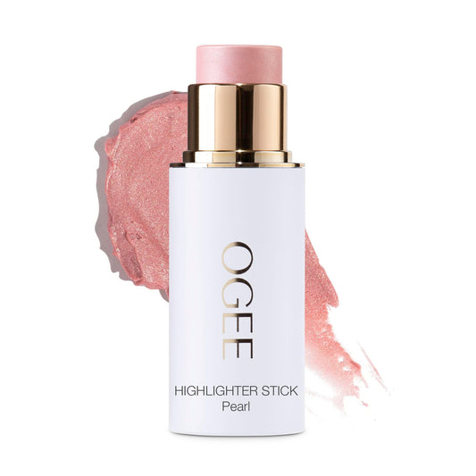 Ogee Sculpted Face Stick Pearlescent Peony Shimmer packshot highlights a natural, radiant glow