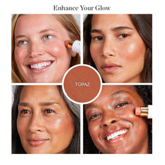 Ogee Sculpted Face Stick Topaz Matte Rosy Peach blend for easy, buildable color