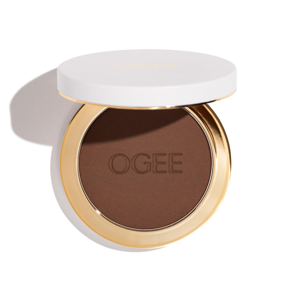 Ogee Sculpted Powder Basalt full set case-refill: travel-ready, organized makeup system.