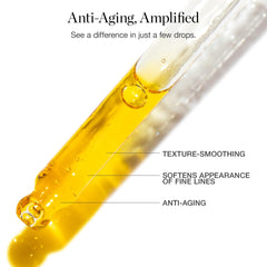 Ogee serum dispenser close-up emphasizing precise pump for easy use.