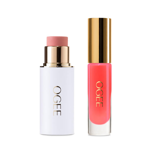 Ogee Twilight Bloom face stick swatch for natural radiance and easy blending.