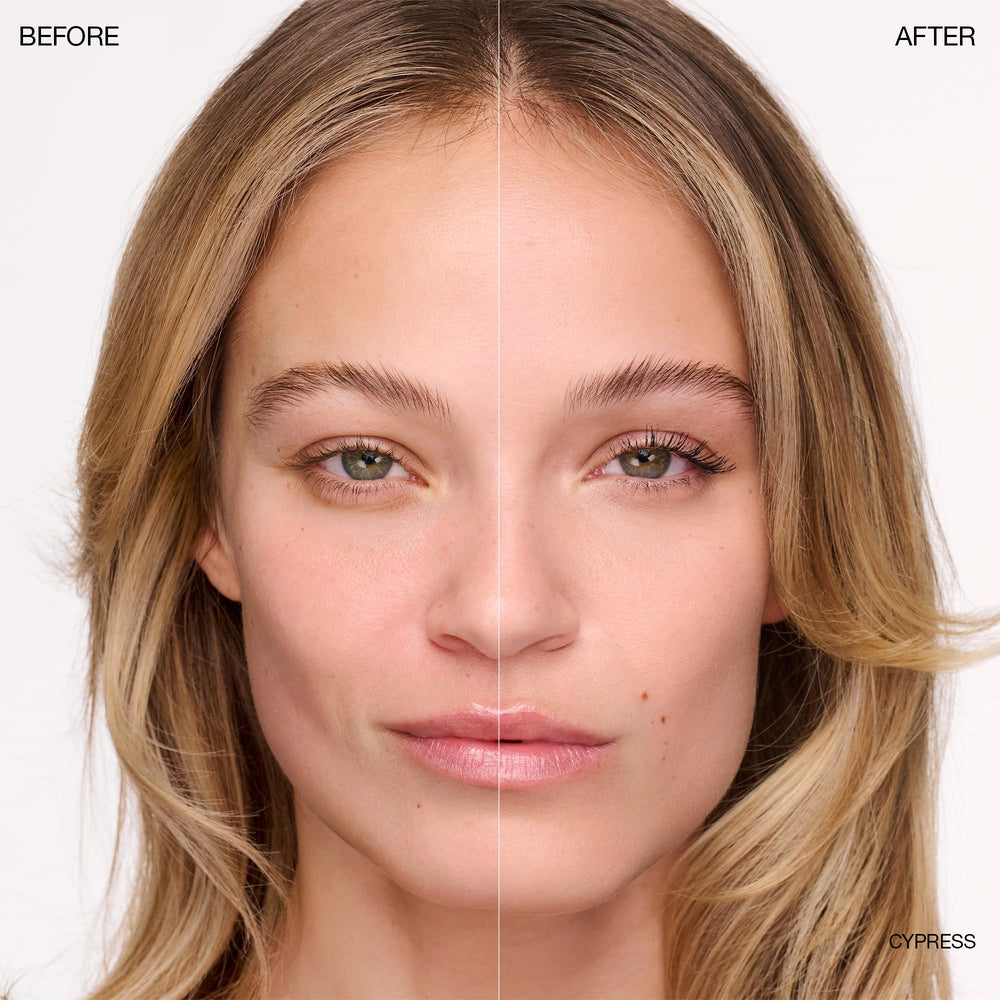 Ogee concealer during application locks in hydration for crease-free wear.