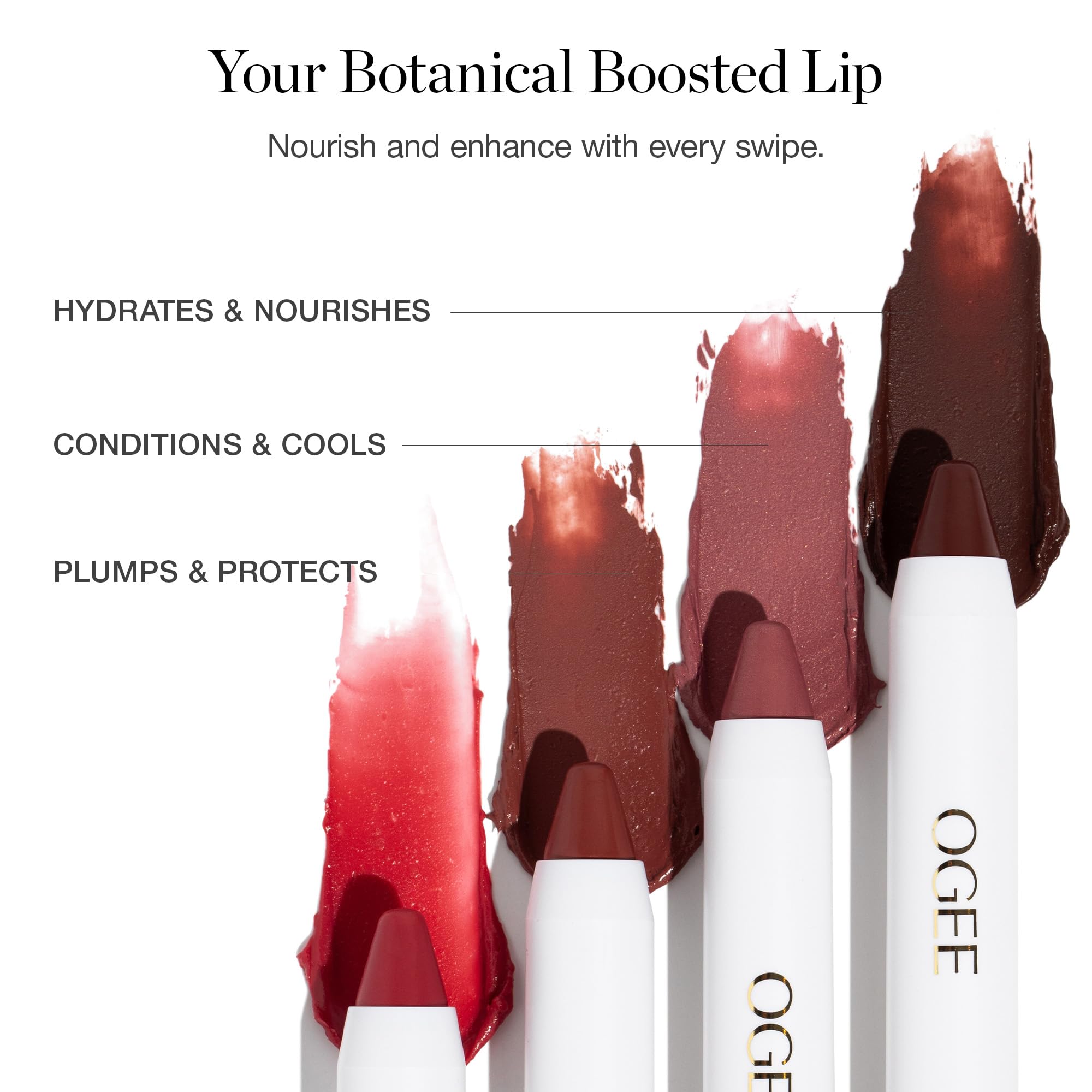 Hyaluronic acid detail highlights hydrating feel when wearing Viola Lip Tint Oil.