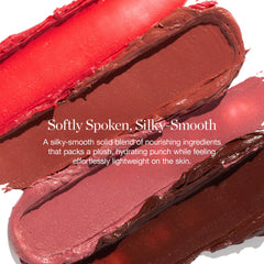 Organic ingredients label emphasizes coconut and jojoba oil base in Viola Lip Tint Oil.