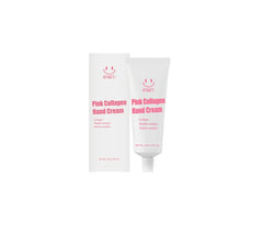 O!GETi Pink Collagen Hand Cream bottle showing dual collagen hydration for soft, smooth hands