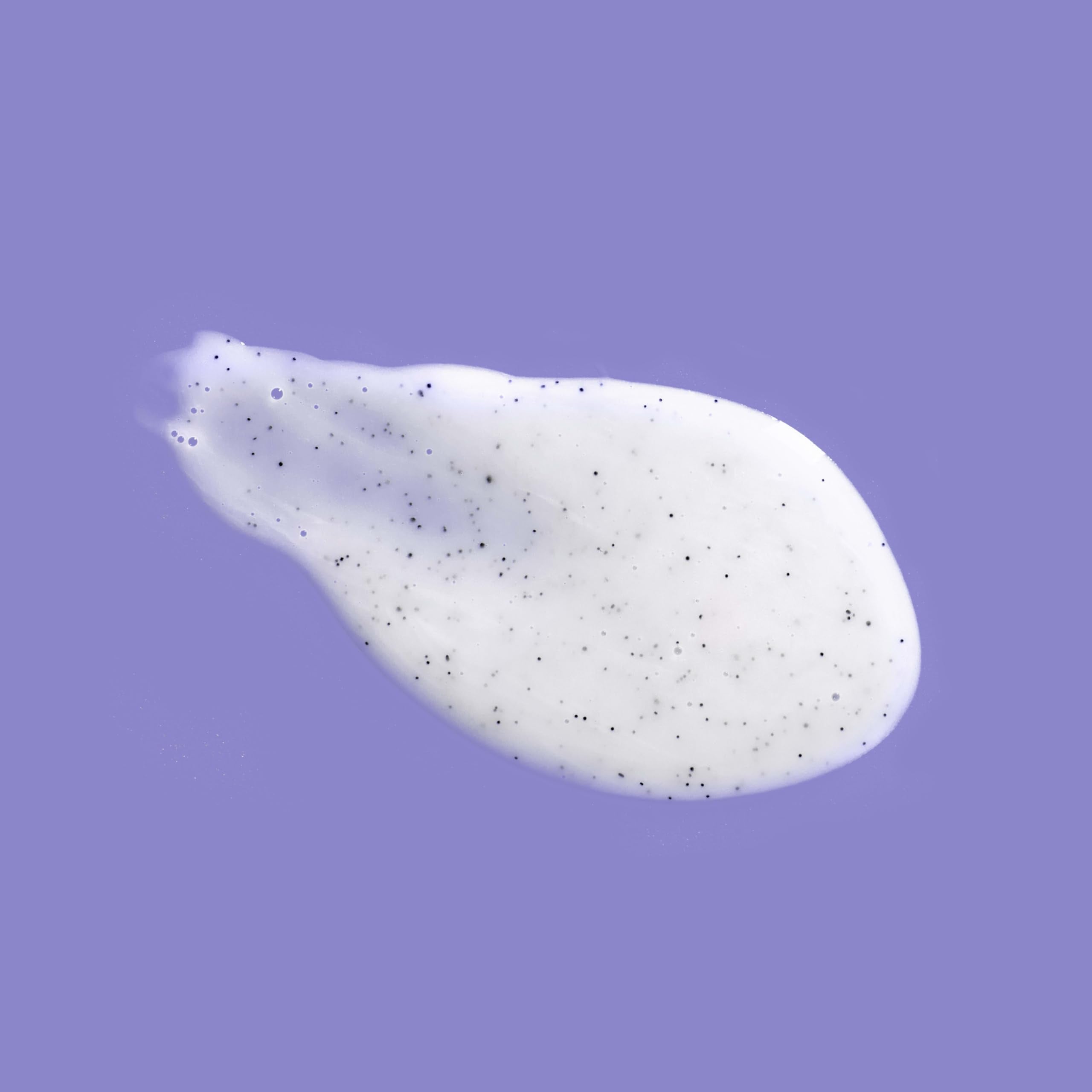 OGX Calming Amethyst Lavender relaxing scent enhances unwind moments.