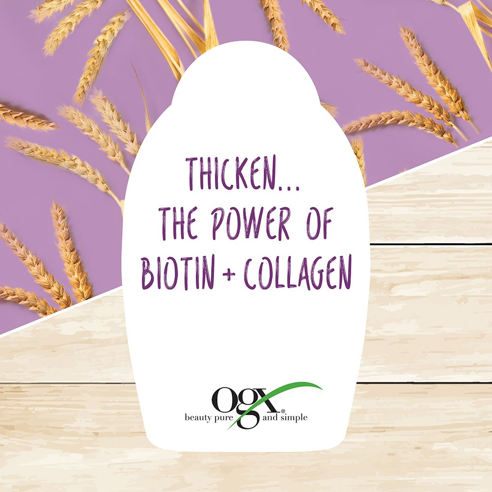 Applying OGX conditioner to hair to smooth and detangle