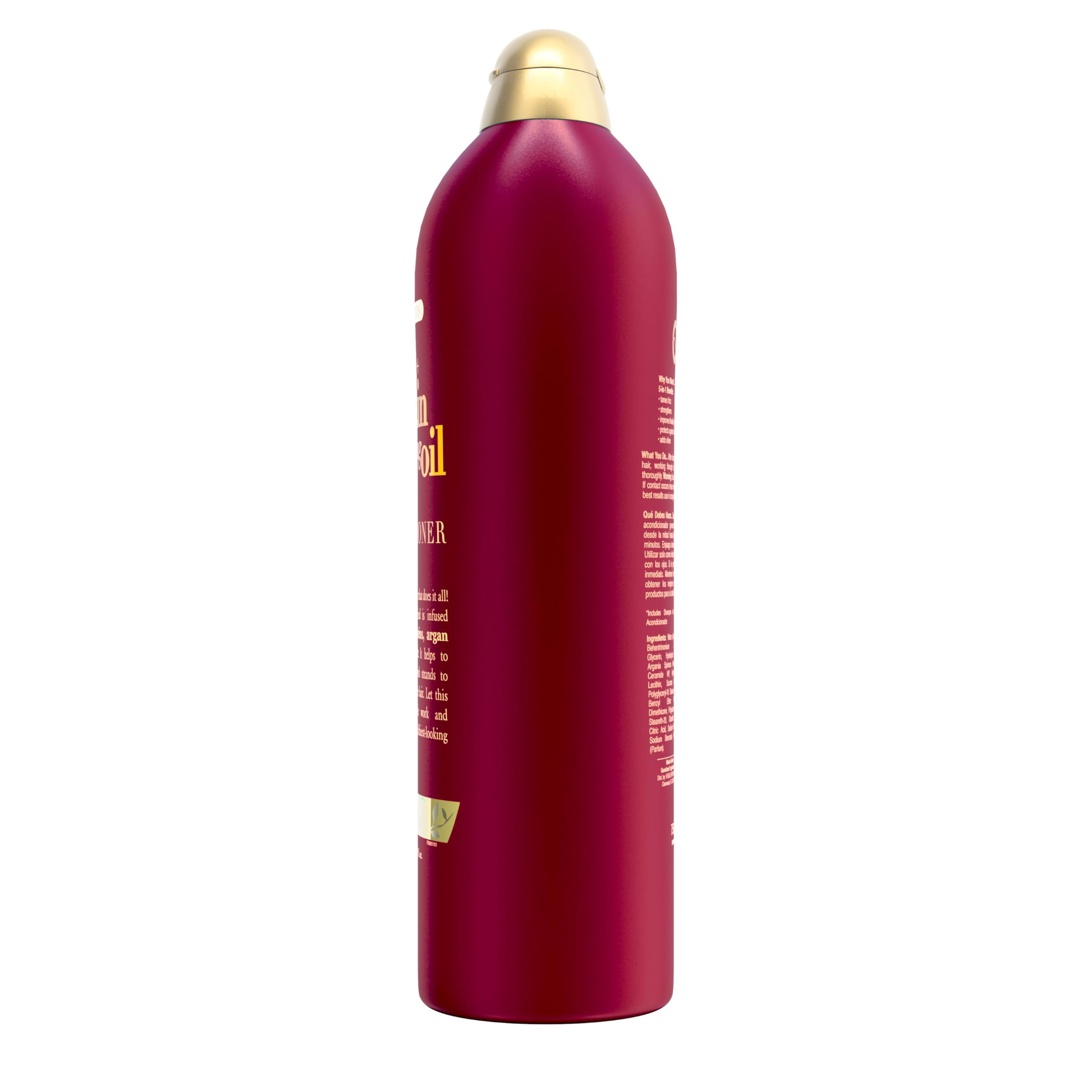 OGX Frizz-Free + Keratin Smoothing Oil Conditioner humidity protection shown on a windy day