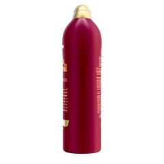 OGX Frizz-Free + Keratin Smoothing Oil Conditioner humidity protection shown on a windy day