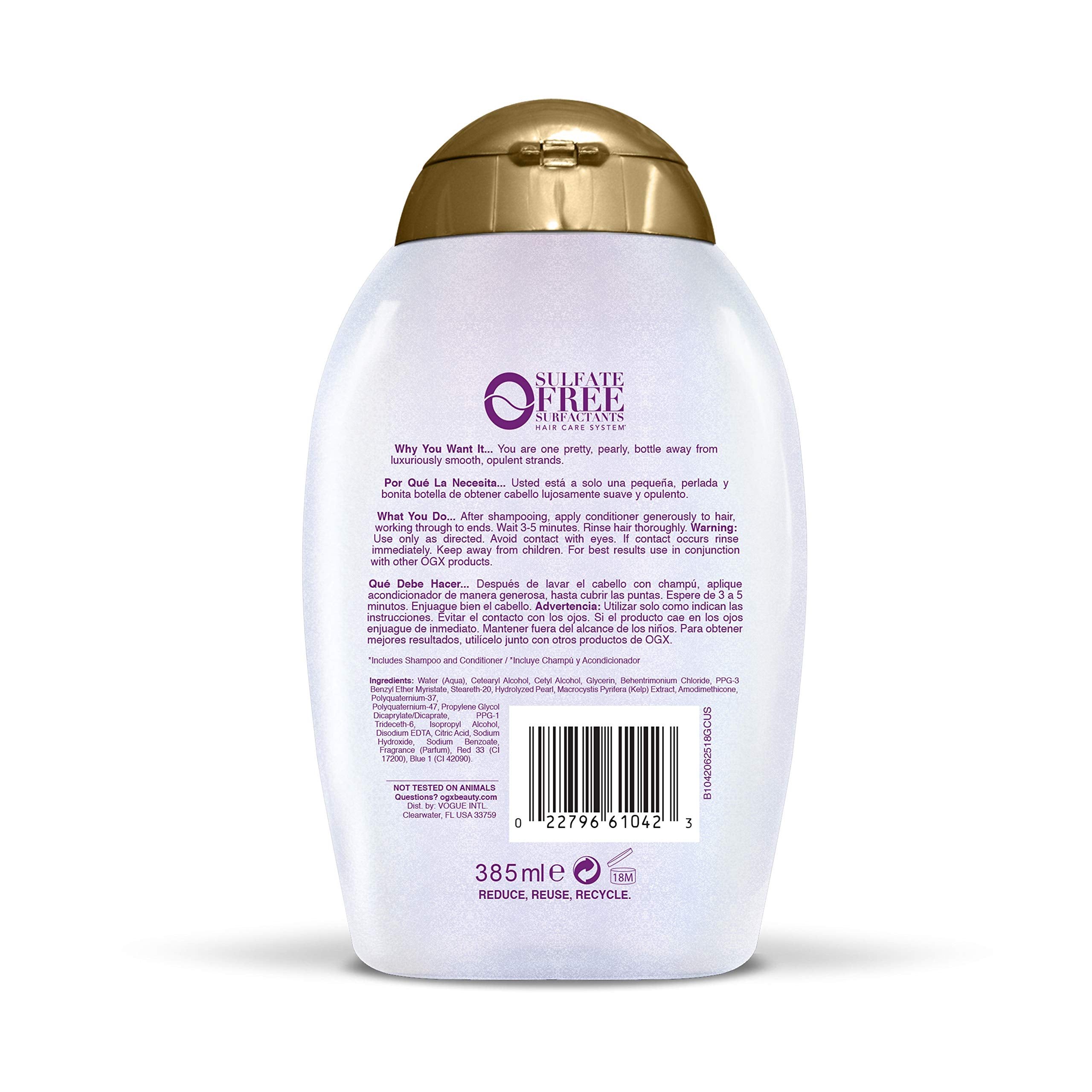 Pump bottle demonstrates easy, mess-free application for smooth, frizz-free hair.