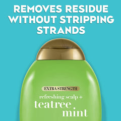 OGX Tea Tree Mint scent close-up evoking invigorating aroma.