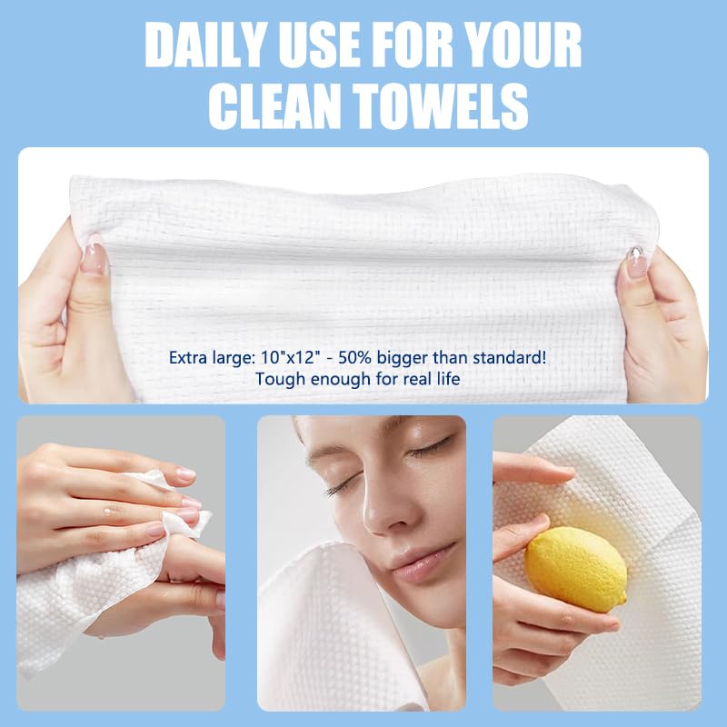 OHOO Disposable Face Towels multi-purpose for cleansing and makeup removal