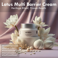 OHMIA Lotus texture swirl shows rich, fast-absorbing hydration.